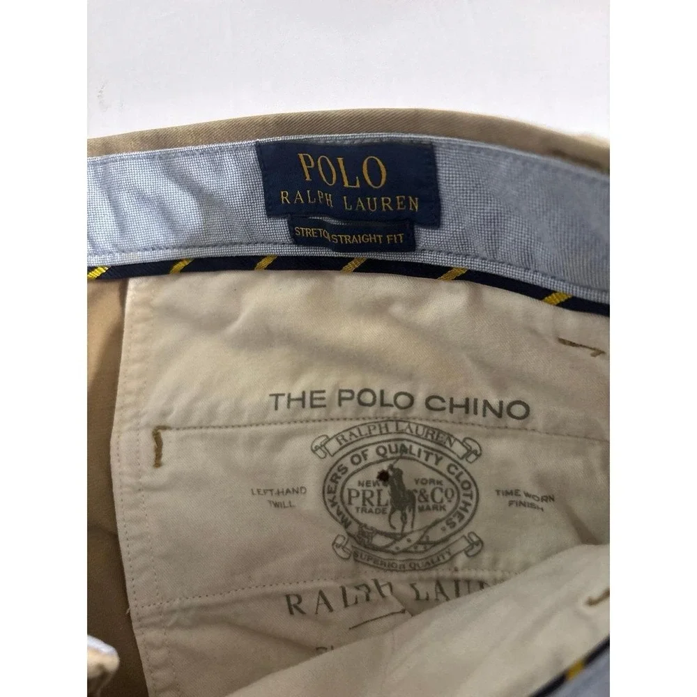 Ralph Lauren Khakis Tan Pants (34/34) Polo Ralph Lauren Stretch Straight Fit